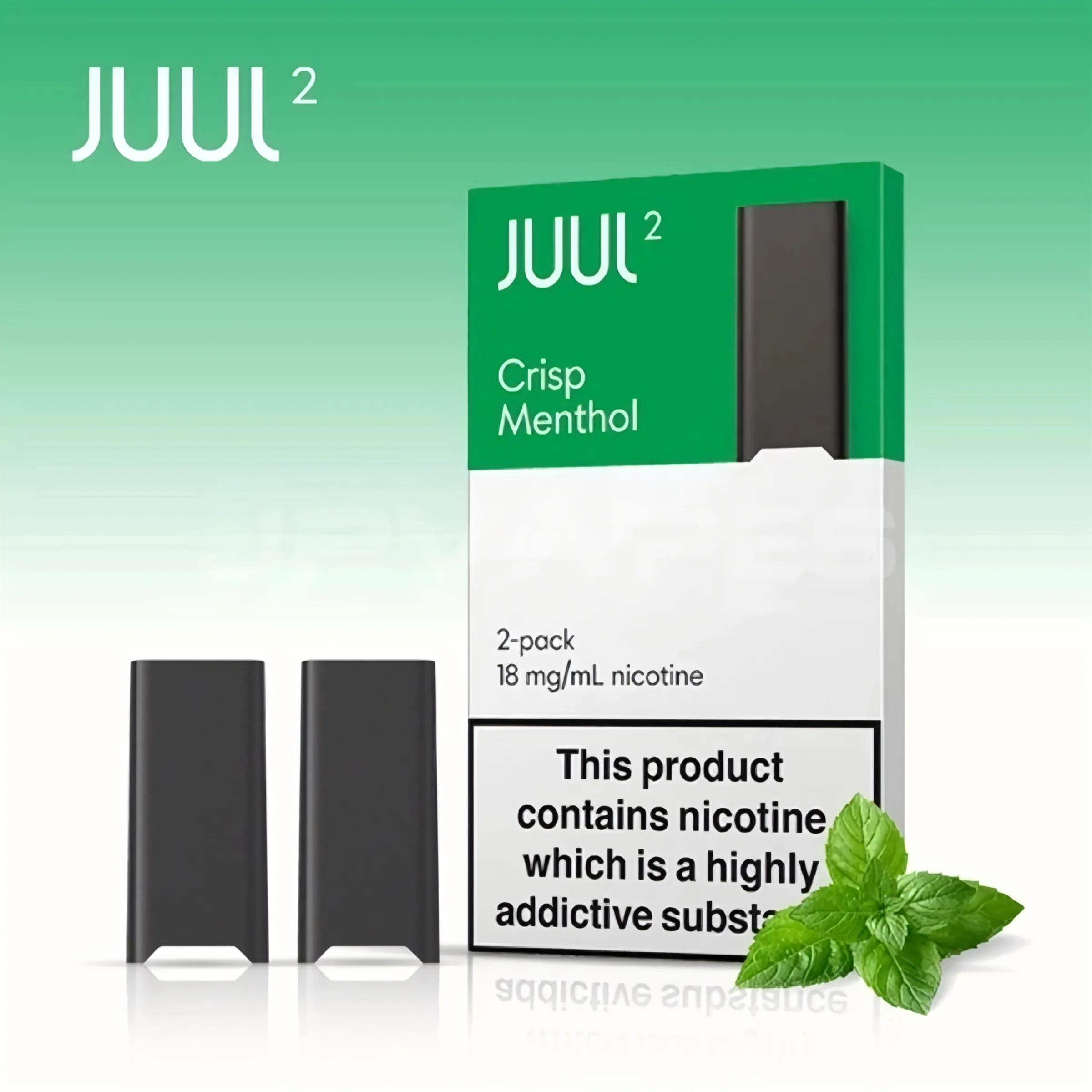 JUUL2 Pods Crisp Menthol (Pack of 2 Pods)