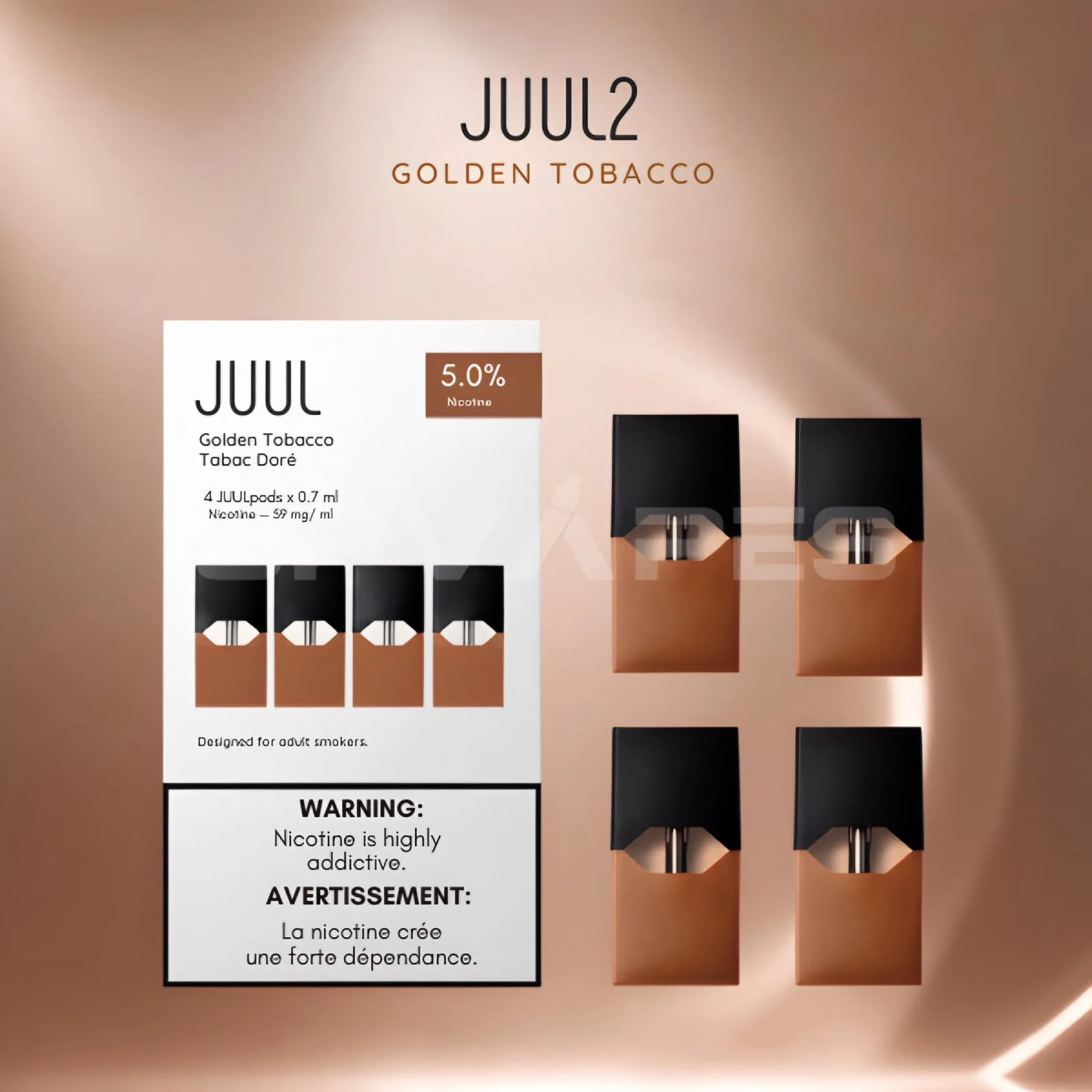JUUL Pods Golden Tobacco 5 (Pack of 4)
